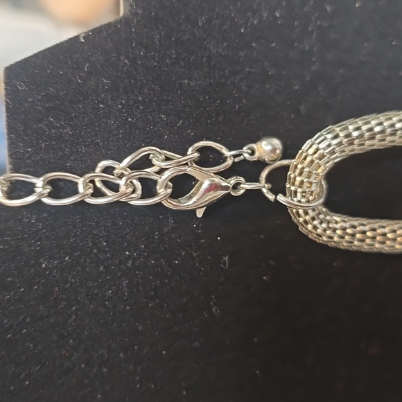 Elegant Silver Chucky Chain Necklace Earrings Included - Picture 2 of 6